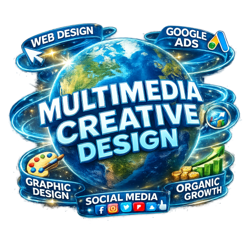 multimedia creative design hero section