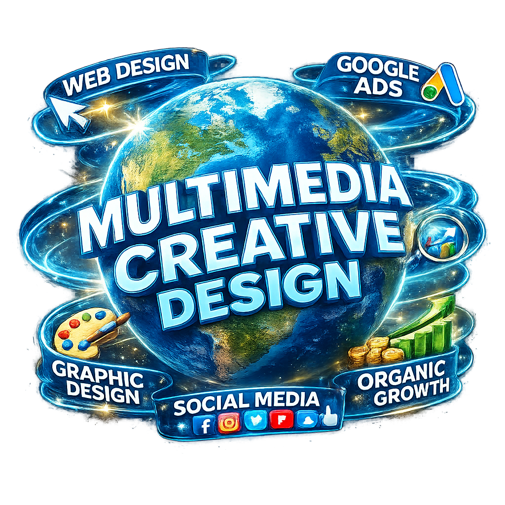 multimedia creative design hero section